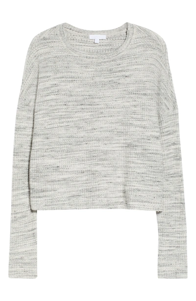 Shop Beyond Yoga Brushed Up Crop Pullover In Cream Heather