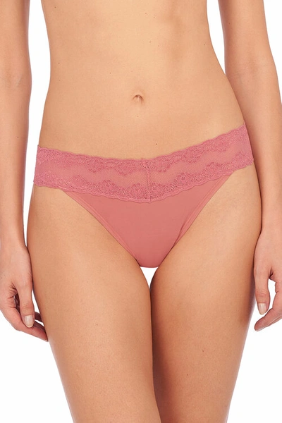 Shop Natori Intimates Bliss Perfection One-size V-kini Panty In Mauvewood