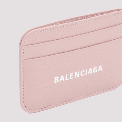 Shop Balenciaga Cash Card Holder Smallleathergoods In Pink &amp; Purple