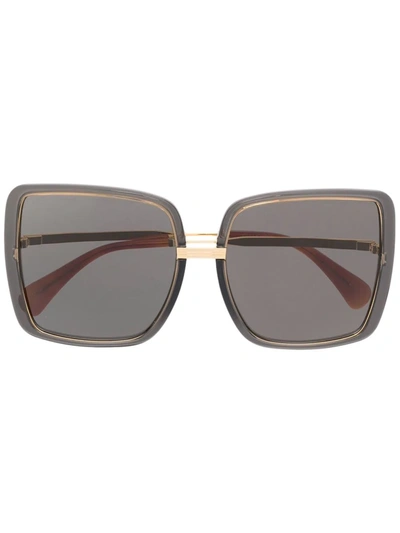Shop Gucci Square-frame Sunglasses In Grau