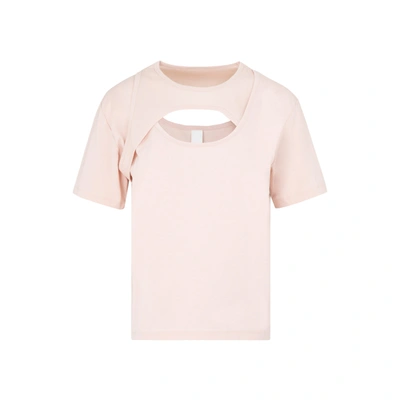 Shop Dion Lee T-shirt Holster Tshirt In Nude &amp; Neutrals