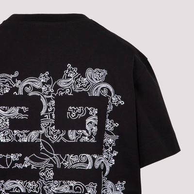 Shop Givenchy 4g Bandana Embroidered T-shirt Tshirt In Black