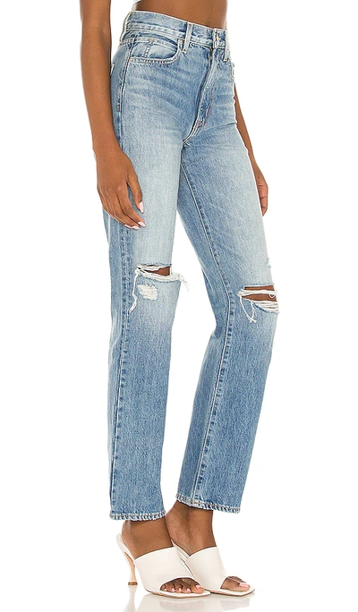 Shop Slvrlake London High Rise Straight Jean In Blue