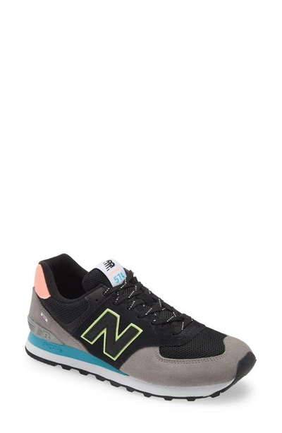 Shop New Balance 574 Classic Sneaker In Black / Athletic