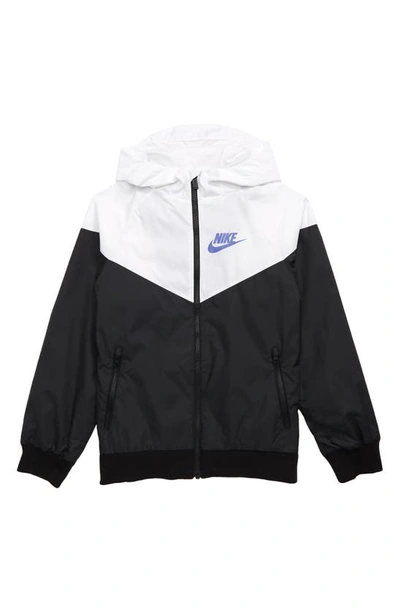 Shop Nike Windrunner Water Resistant Hooded Jacket In Black/rshvlt