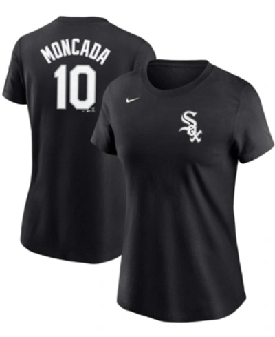 Shop Nike Women's Yoan Moncada Black Chicago White Sox Name Number T-shirt