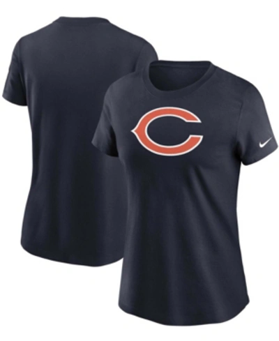 Nike Women's Navy Chicago Bears Logo Essential T-shirt In Navy