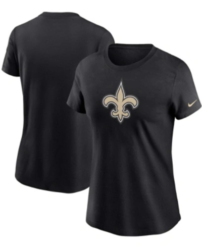 Nike Women's Logo Essential (nfl New Orleans Saints) T-shirt In Black