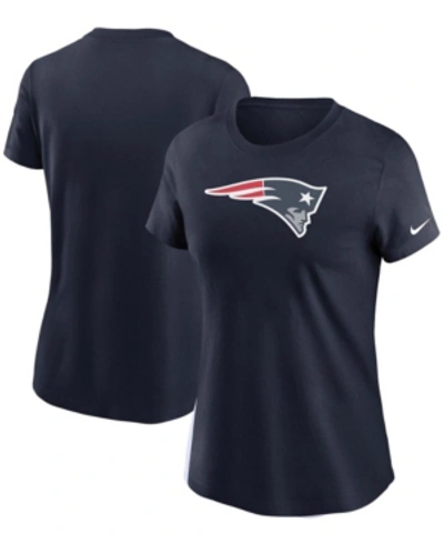 Nike Women's Navy New England Patriots Logo Essential T-shirt In Navy
