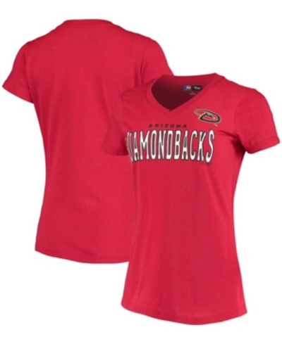 Arizona Diamondbacks G-III 4Her by Carl Banks Women's Team Logo Game on V-Neck T-Shirt - Red