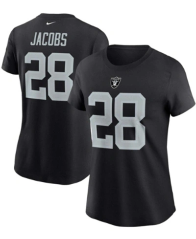 Shop Nike Women's Josh Jacobs Black Las Vegas Raiders Name Number T-shirt