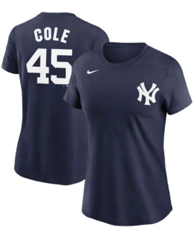 Nike Women's Gerrit Cole Navy New York Yankees Name Number T-shirt In Navy