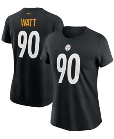 Nike Women's T.j. Watt Black Pittsburgh Steelers Name Number T-shirt In Black