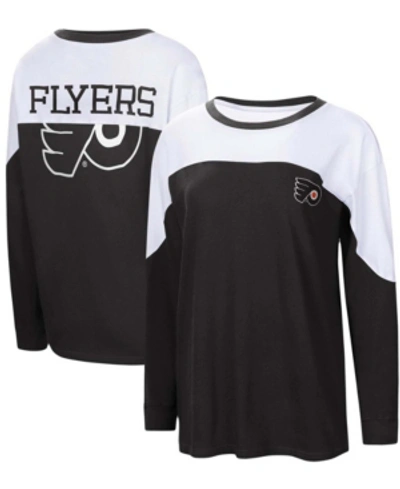 Shop G-iii 4her By Carl Banks Women's Black Philadelphia Flyers Pop Fly Long Sleeve T-shirt