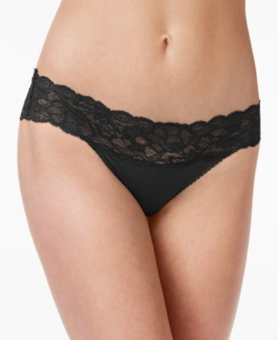 Shop Calvin Klein Seductive Comfort Lace Bikini Underwear Qf1200 In Black