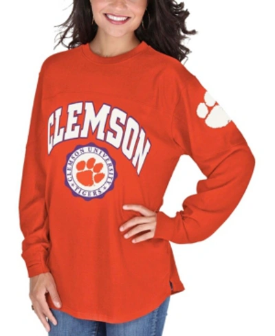 Shop Pressbox Women's Orange Clemson Tigers Edith Long Sleeve T-shirt