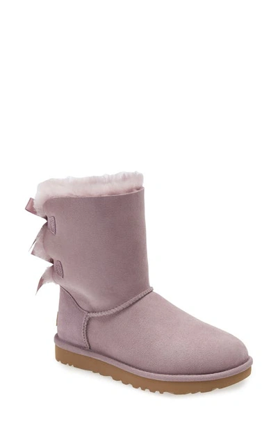 Shop Ugg (r) Bailey Bow Ii Genuine Shearling Boot In Shadow