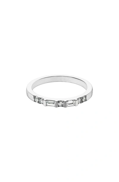 Shop Maniamania Lyra Diamond Band Ring In White Gold/ Diamond