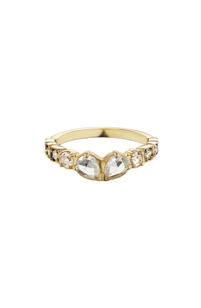 Shop Maniamania Petit Sacred Band Ring In Yellow Gold/ Diamond