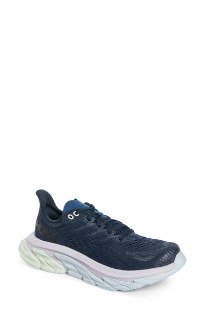 Shop Hoka One One Clifton Edge Running Shoe In Outer Space/ Orchid Hush