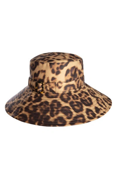 Shop Eric Javits 'kaya' Hat In Natural/ Jaguar