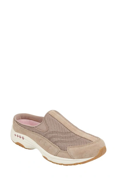 Shop Easy Spirit Traveltime Sneaker Mule In Taupe