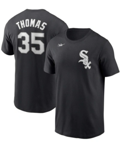 Nike Men's Frank Thomas Black Chicago White Sox Cooperstown Collection Name Number T-shirt In Black