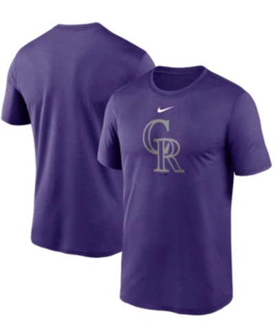Shop Nike Men's Purple Colorado Rockies Large Logo Legend Performance T-shirt