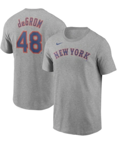 Shop Nike Men's Jacob Degrom Gray New York Mets Name Number T-shirt