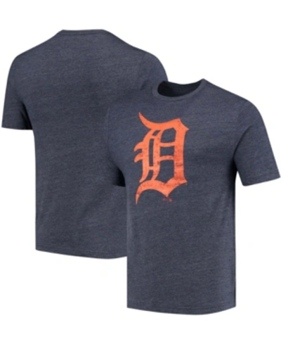 Shop Fanatics Men's Navy Detroit Tigers Weathered Official Logo Tri-blend T-shirt