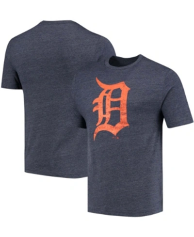 Fanatics Men's Navy Detroit Tigers Weathered Official Logo Tri-blend T-shirt In Navy