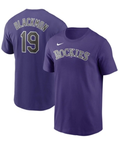 Shop Nike Men's Charlie Blackmon Purple Colorado Rockies Name Number Team T-shirt