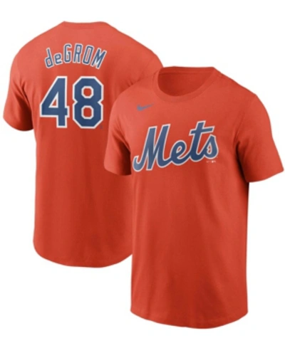 Shop Nike Men's Jacob Degrom Orange New York Mets Name Number T-shirt