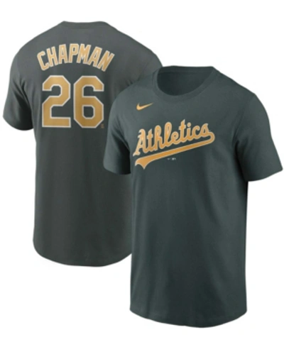Shop Nike Men's Matt Chapman Green Oakland Athletics Name Number T-shirt