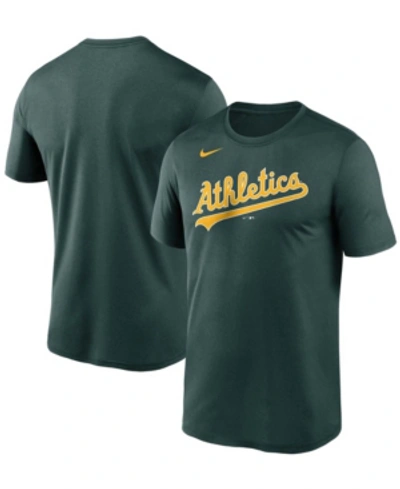 Shop Nike Men's Green Oakland Athletics Wordmark Legend T-shirt