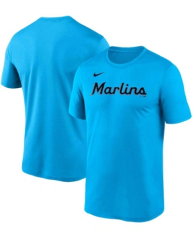 Nike Men's Blue Miami Marlins Wordmark Legend T-shirt In Blue