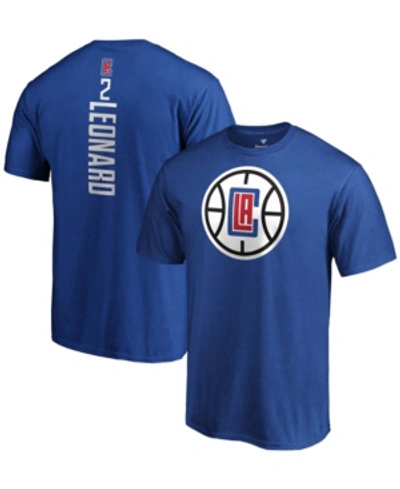 Fanatics Men's Kawhi Leonard Blue La Clippers Playmaker Name And Number T-shirt In Blue