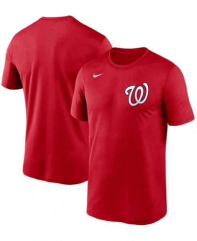Shop Nike Men's Red Washington Nationals Wordmark Legend T-shirt