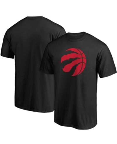 Shop Fanatics Men's  Black Toronto Raptors Primary Team Logo T-shirt