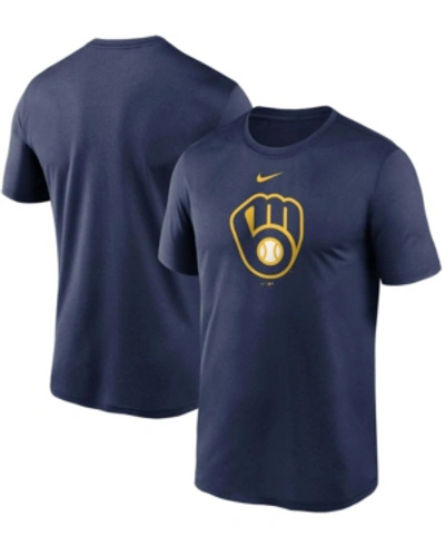 Shop Nike Men's Navy Milwaukee Brewers Large Logo Legend Performance T-shirt