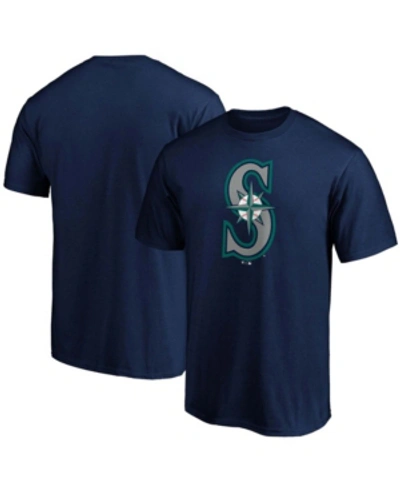 Shop Fanatics Men's Navy Seattle Mariners Official Logo T-shirt
