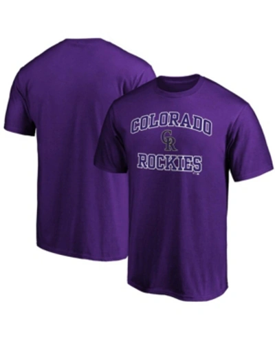 Shop Fanatics Men's Purple Colorado Rockies Heart Soul T-shirt