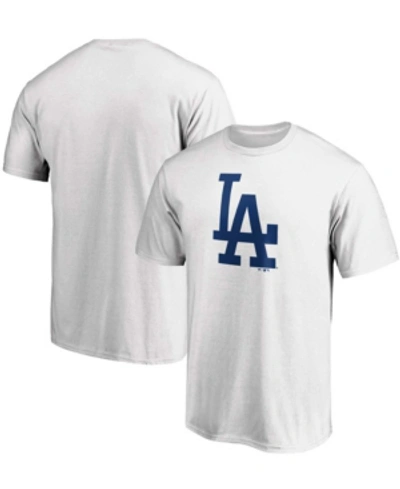 Shop Fanatics Men's White Los Angeles Dodgers Official Logo T-shirt
