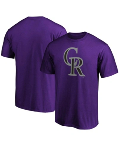 Shop Fanatics Men's Purple Colorado Rockies Official Logo T-shirt