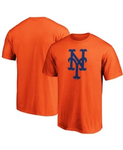 Shop Fanatics Men's Orange New York Mets Official Logo T-shirt