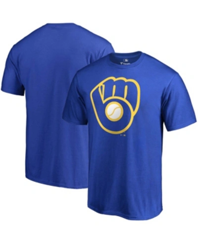 Shop Fanatics Men's Royal Milwaukee Brewers Huntington T-shirt