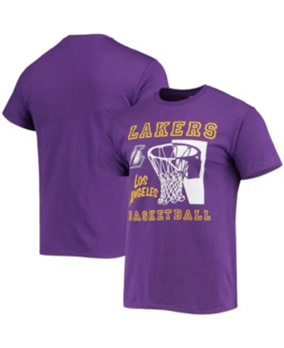 Shop Junk Food Men's Purple Los Angeles Lakers Slam Dunk T-shirt