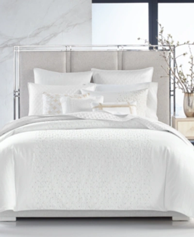 Shop Hotel Collection Intersect Duvet Cover, King, Created For Macy's In Fresh White