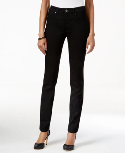 Shop Style & Co Petite Curvy-fit Skinny Jeans, Created For Macy's In Black Rinse