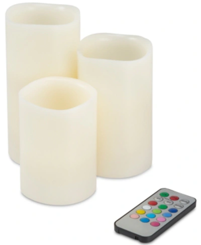 Shop Trademark Global 4-pc. Color Changing Flameless Led Candles Set & Remote Control In Assorted